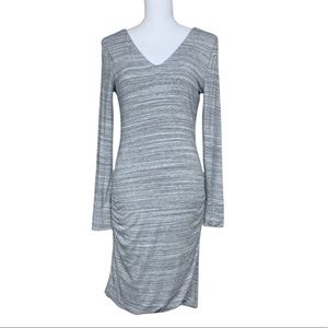 Banana Republic gray long sleeves midi dress, size M